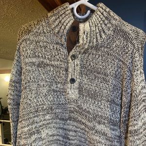 Outpost 1/4 button up sweater from the Buckle